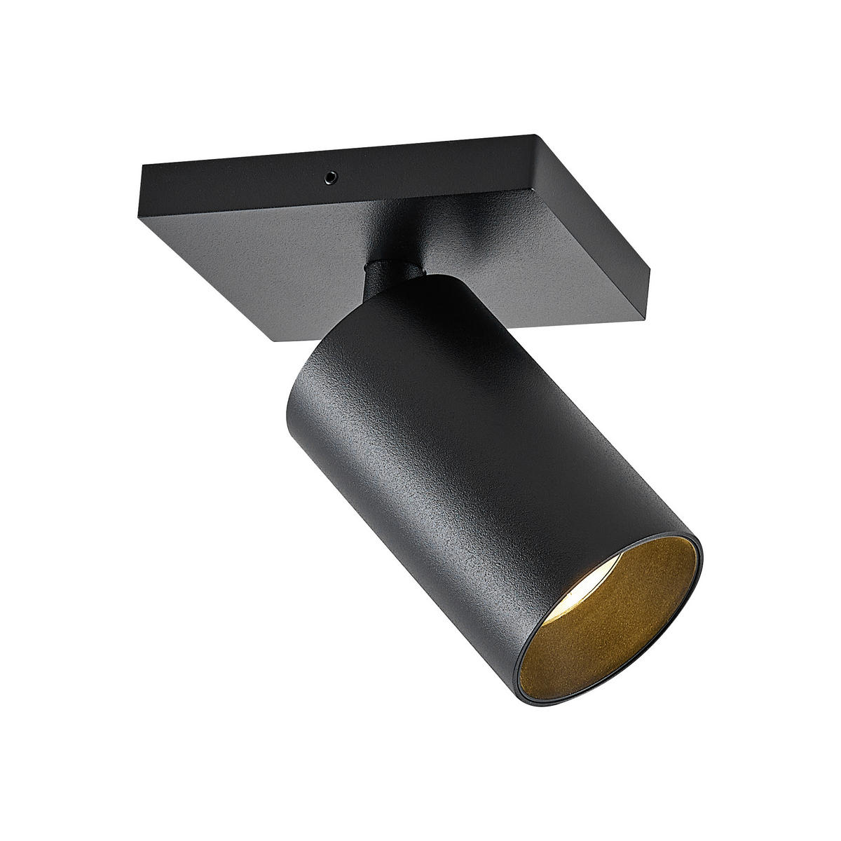 DECKENSTRAHLER - Schwarz, Design, Metall (6/6/12,5cm)