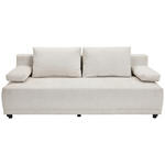 SCHLAFSOFA  mit Stoffauswahl, Liegefunktion, Schlafen auf Sitzhöhe, Rücken echt Chenille Greige  - Greige/Schwarz, KONVENTIONELL, Kunststoff/Textil (201/72/98cm) - Carryhome