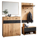 GARDEROBE 4-teilig  in 165/198/38 cm  - Anthrazit/Eiche Artisan, KONVENTIONELL, Holzwerkstoff (165/198/38cm) - Carryhome