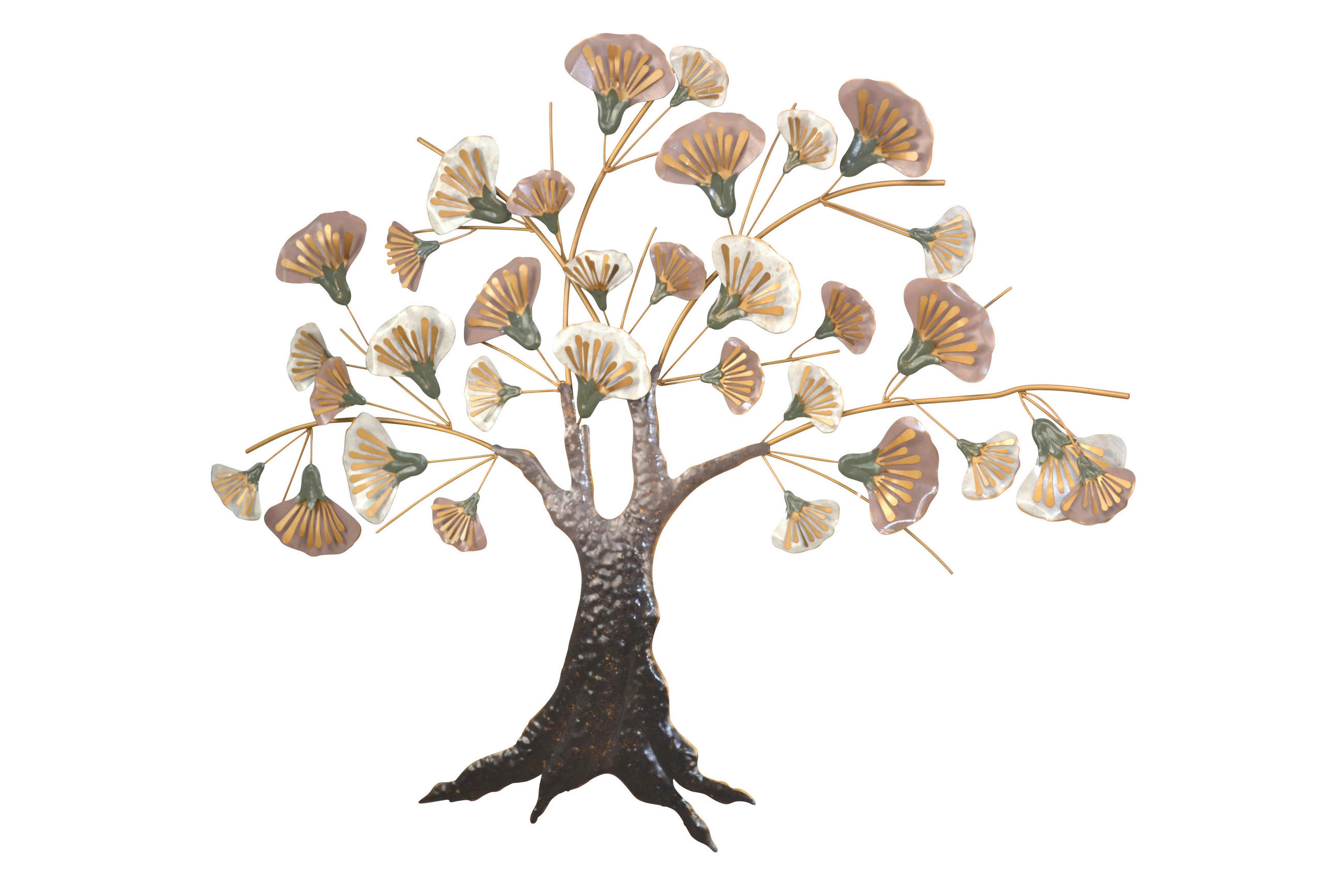 Mid.you Wanddeko Braun, Creme 107x86x6 cm