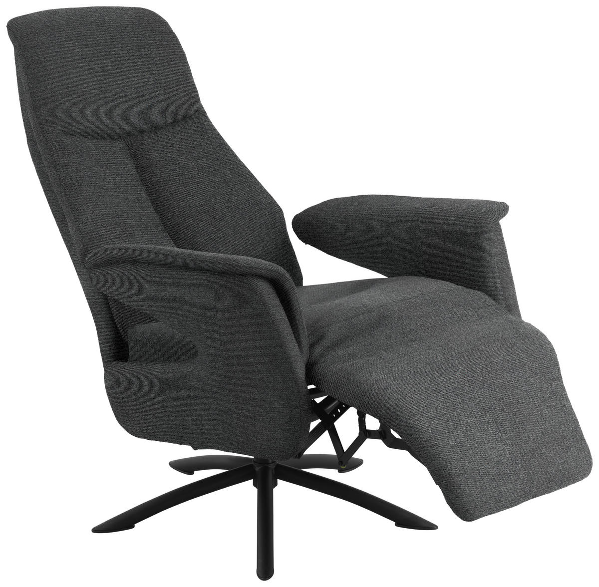 RELAXSESSEL in Textil Dunkelgrau  - Dunkelgrau/Schwarz, Design, Textil/Metall (73/108/86cm) - Welnova