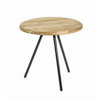 BEISTELLTISCH in Holz, Metall 40/40/40 cm  - Eichefarben/Schwarz, Trend, Holz/Metall (40/40/40cm)