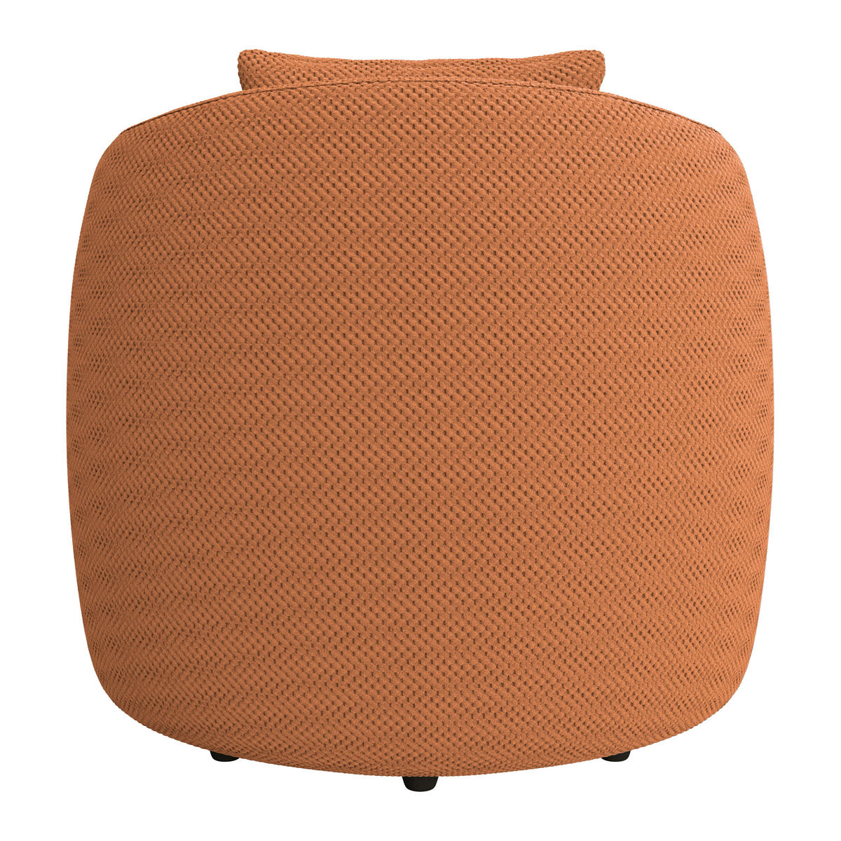 SESSEL in Velours, Struktur Terracotta  - Terracotta/Schwarz, MODERN, Kunststoff/Textil (81/74/81cm) - Livetastic