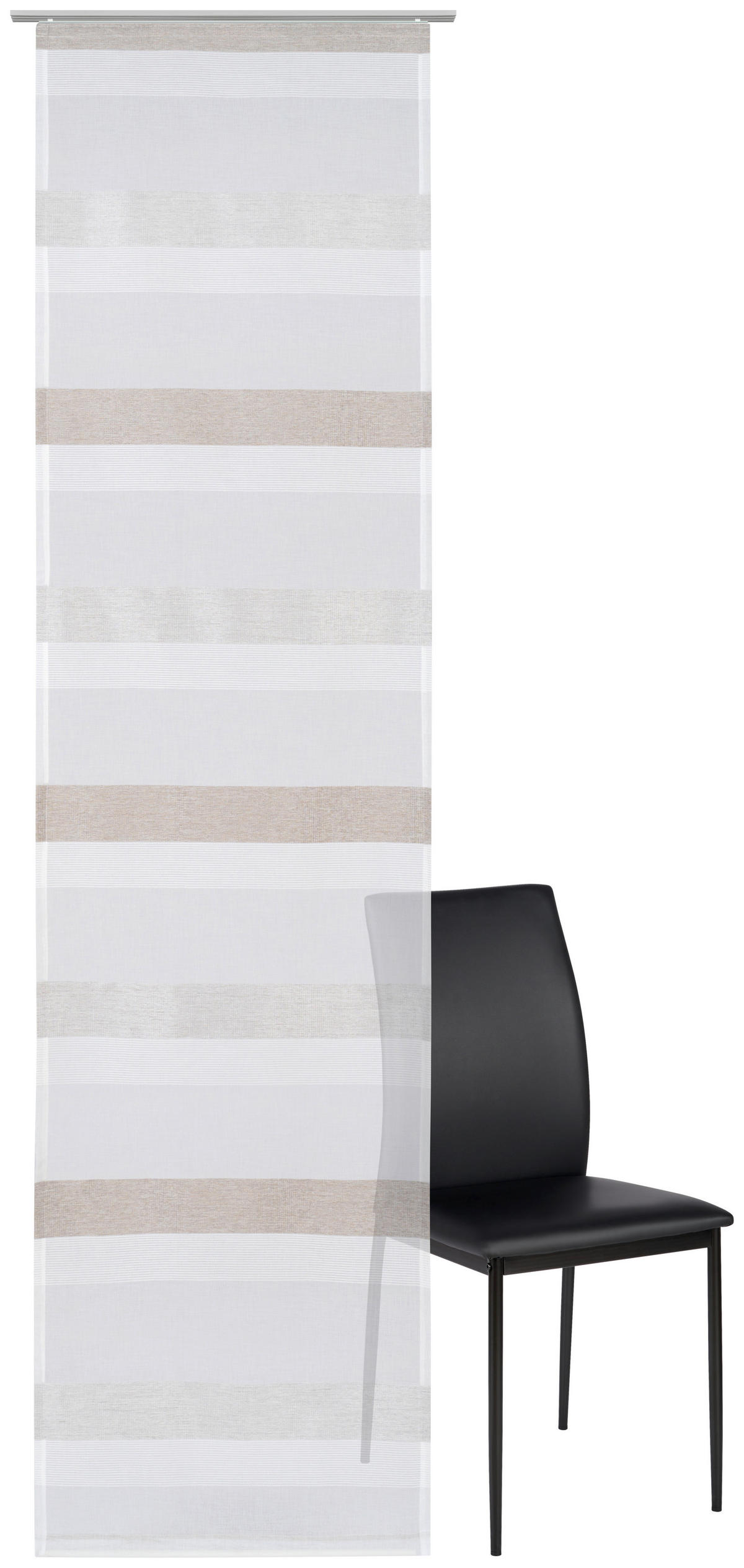 PANELOVÝ ZÁVĚS, 60/245 cm - barvy stříbra/šedohnědá, Basics, textil (60/245cm) - Novel