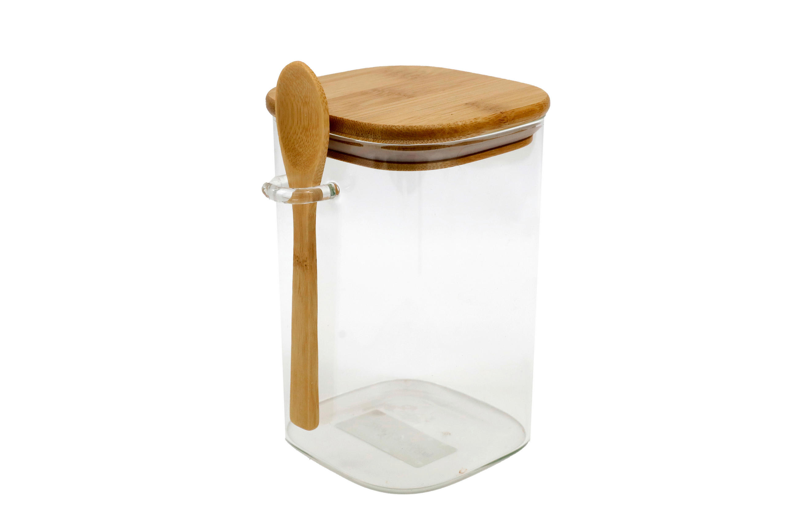 ÜVEG ÉTELTÁROLÓ  0.25 l  - világosbarna, Basics, Üveg/természetes anyagok (12.5/15.5/10cm)