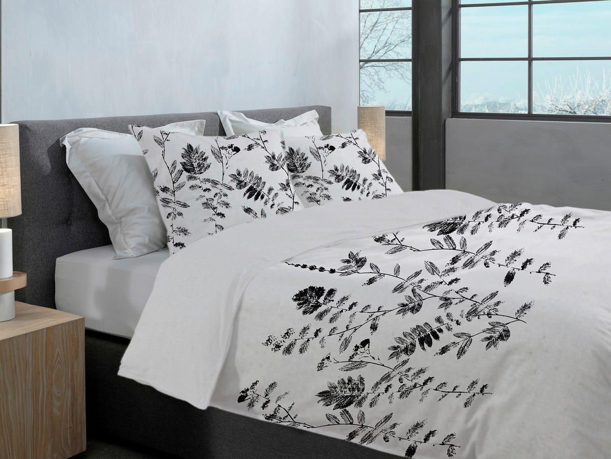 BETTWÄSCHE 2-teilig Rocco Flanell 135/200 cm  - Grau, Basics, Textil (135/200cm) - Heckettlane
