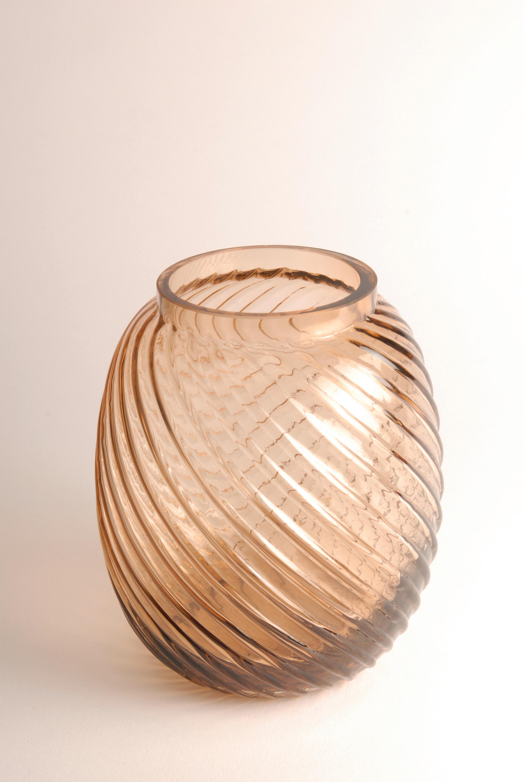 VASE 17 cm  - Hellbraun, Basics, Glas (14,5/17cm)