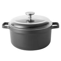 LONEC S KLJUNOM  Gem  4,9 l  kovina   - črna/prozorno, Basics, kovina/steklo (24/24/12cm) - BergHOFF