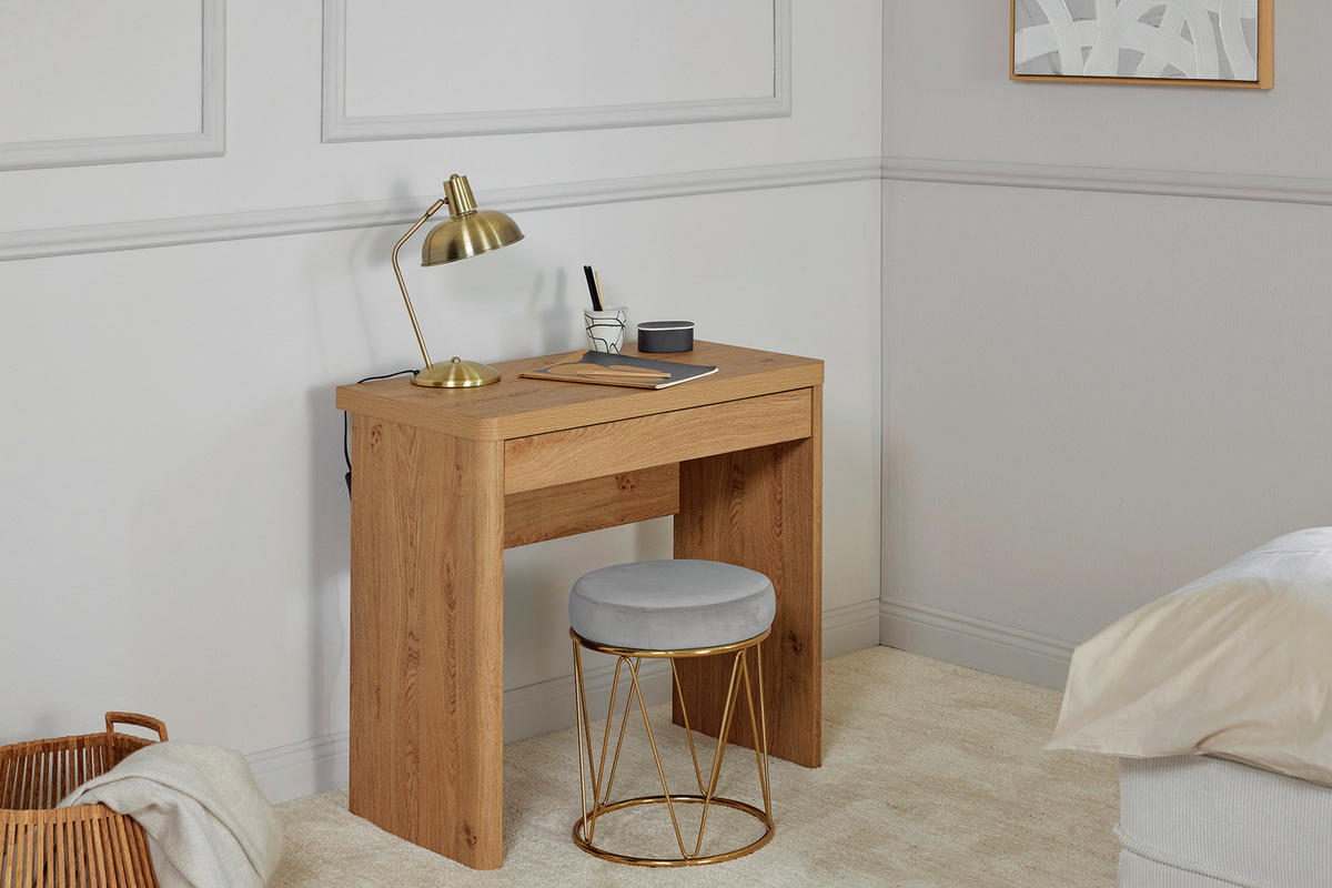 SCHREIBTISCH 80/44/76 cm Eichefarben Stauraum, in verschiedenen Holz-Dekoren erhältlich  - Eichefarben, KONVENTIONELL, Holzwerkstoff (80/44/76cm) - MID.YOU