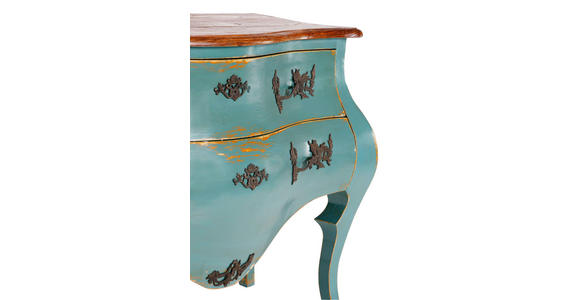 SIDEBOARD in 122/86/57 cm - Blau/Messingfarben, Design, Holz/Metall (122/86/57cm) - Landscape
