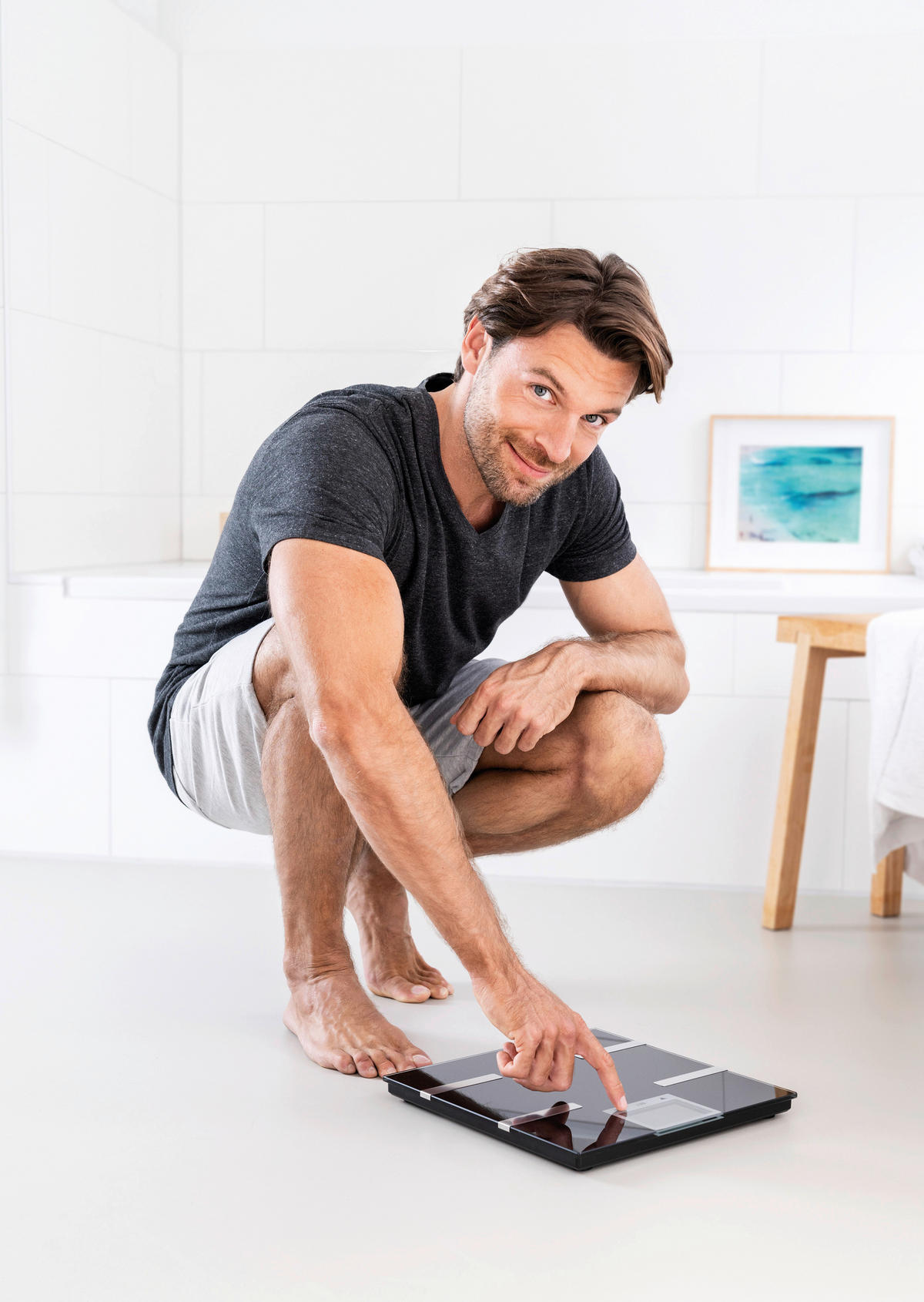 KÖRPERANALYSEWAAGE  - Schwarz, Basics, Glas (4.8/34.8/35.2cm) - Beurer