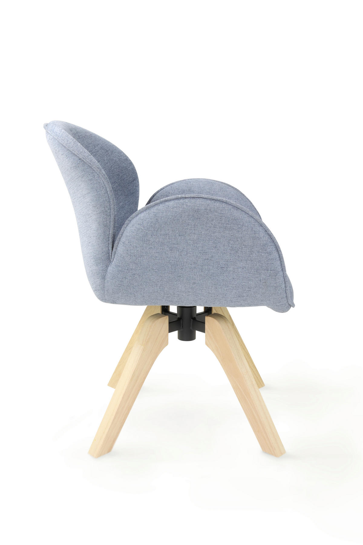 ARMLEHNSTUHL in Holz, Textil Blau, Hellbraun  - Hellbraun/Blau, Basics, Holz/Textil (61/82/63,5cm) - Tom Tailor