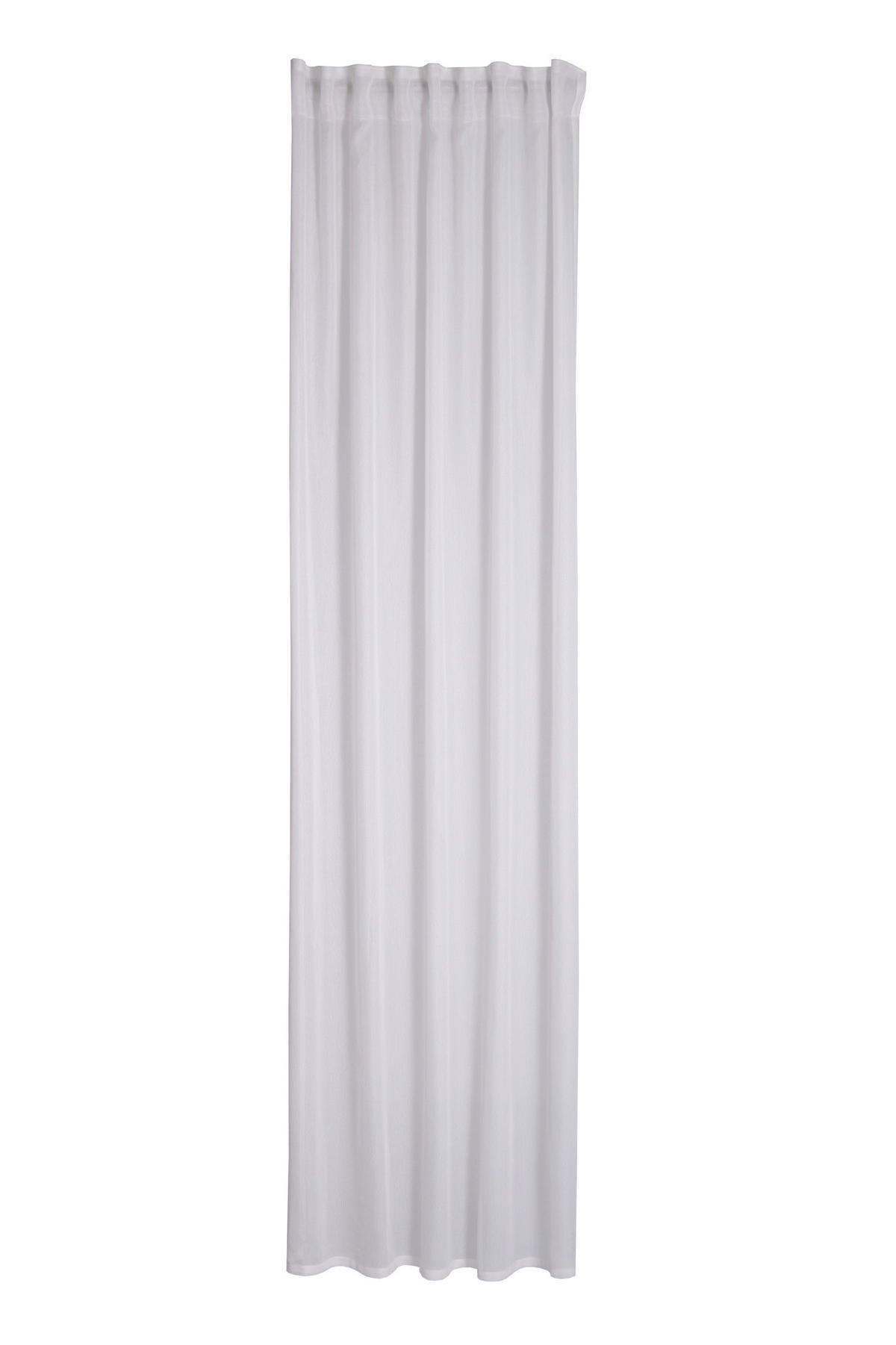 FERTIGVORHANG  transparent  140/245 cm   - Weiß, KONVENTIONELL, Textil (140/245cm)