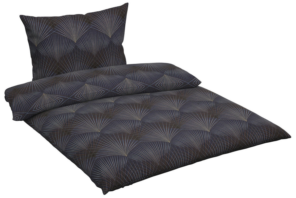 BETTWÄSCHE Satin 140/200 cm  - Aubergine, Design, Textil (140/200cm) - Estella