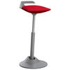 BÜROHOCKER   Grau, Rot  - Rot/Grau, Basics, Textil/Metall (38/60-93/38cm) - Aeris