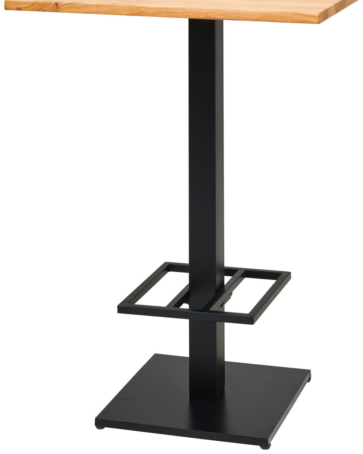 BARTISCH in Holz, Metall   - Schwarz/Akaziefarben, MODERN, Holz/Metall (80/105/80cm) - MID.YOU