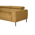 ECKSOFA in Chenille Currygelb  205/280 cm  - Currygelb/Schwarz, Design, Textil/Metall (205/280cm) - Xora