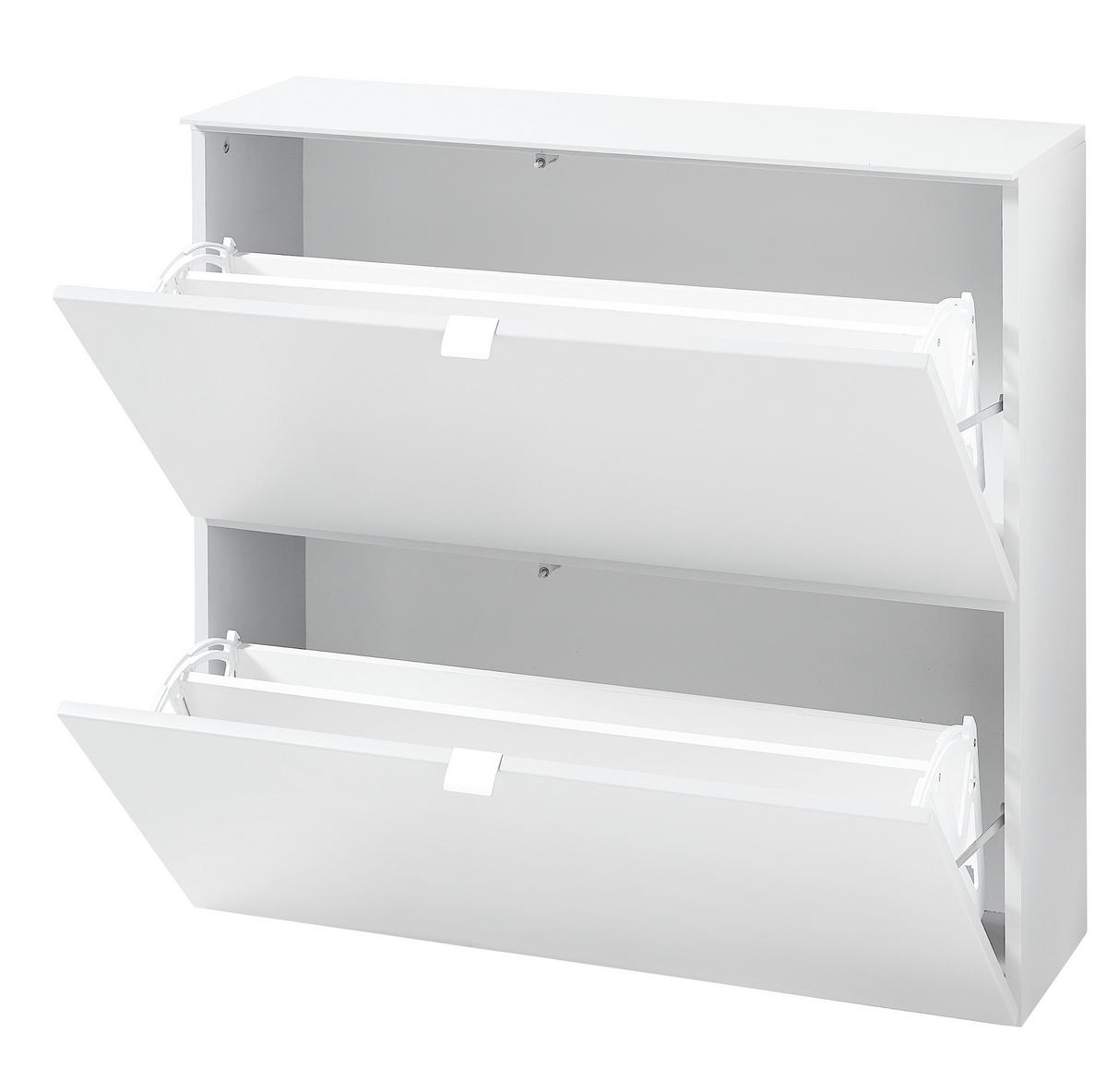SKOSKÅP  i 90/84/37 cm  - vit/silver, Modern, metall/trämaterial (90/84/37cm) - Welnova