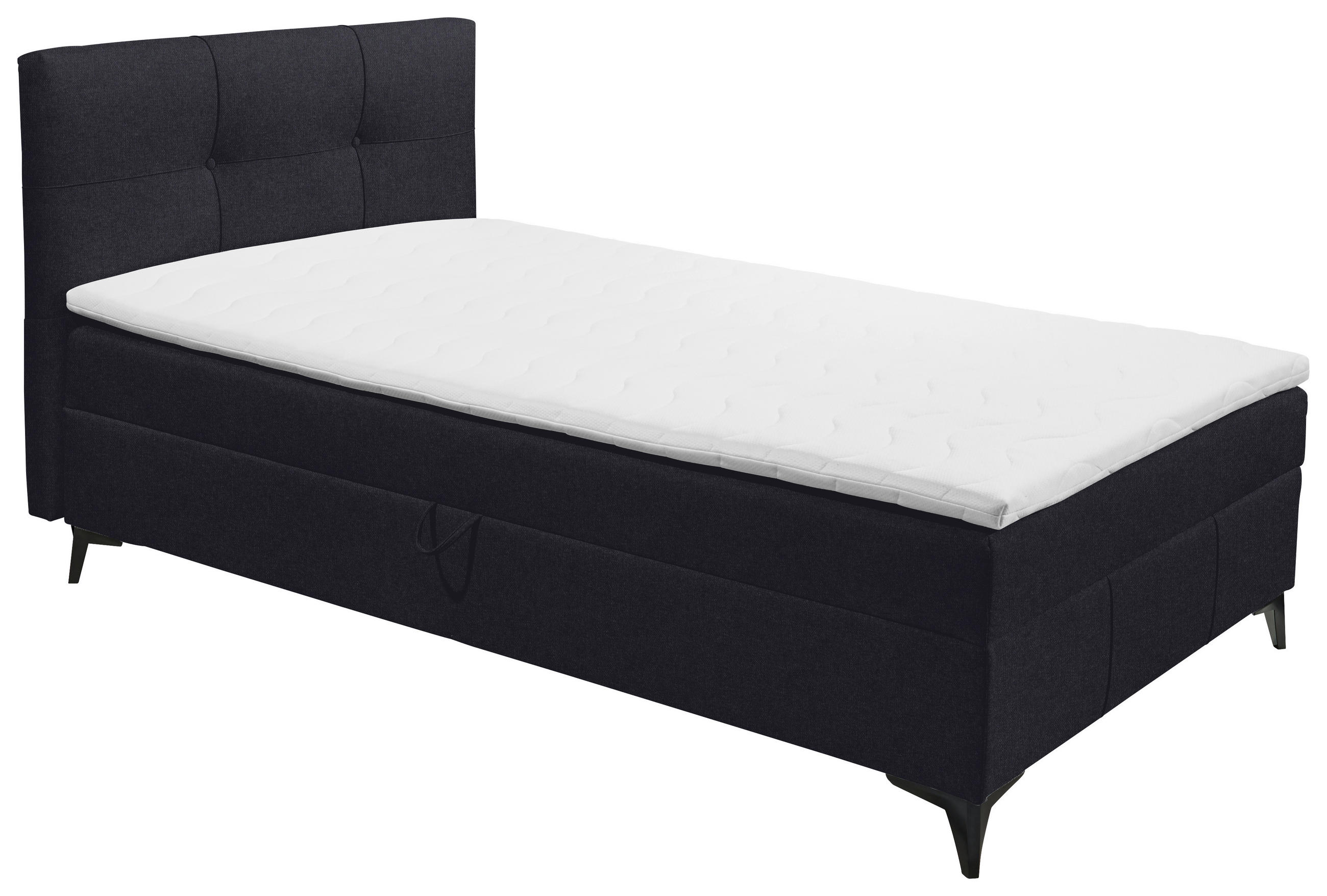 BOXBETT 120/200 cm  in Schwarz  - Schwarz, Basics, Holzwerkstoff/Textil (120/200cm) - Xora