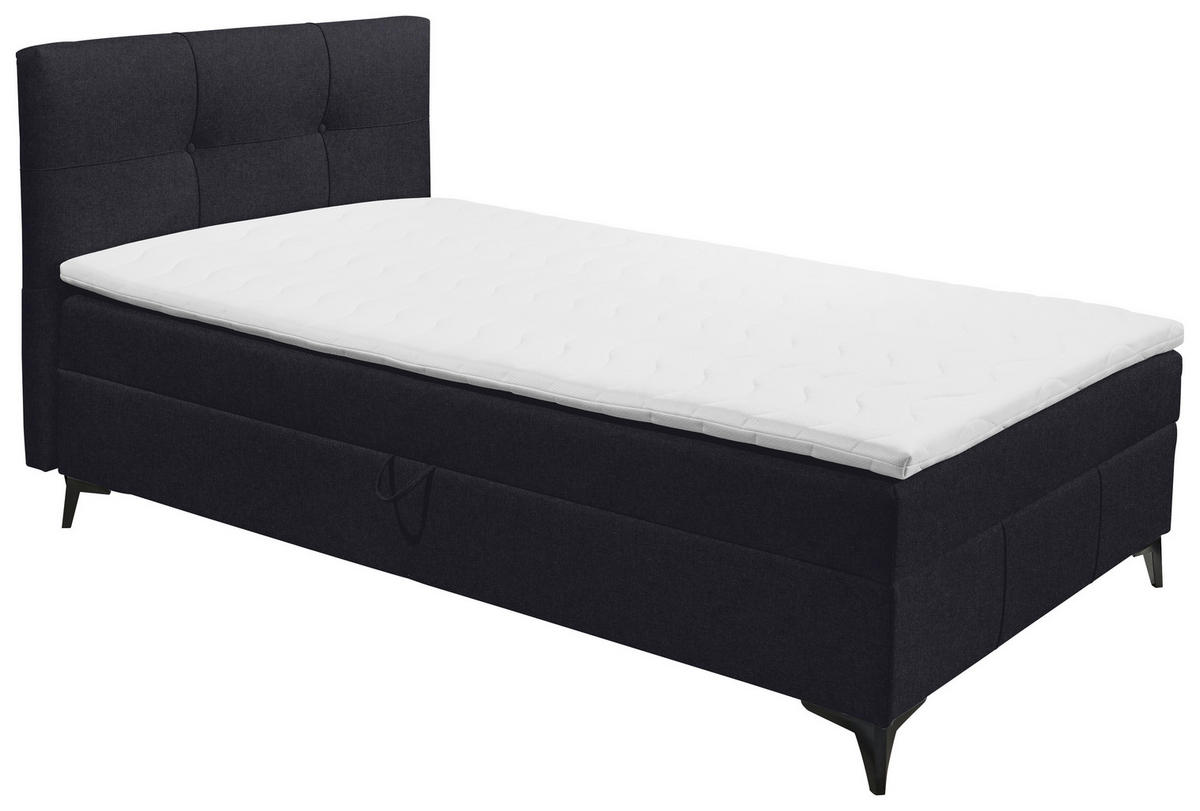 BOXBETT 120/200 cm  in Schwarz  - Schwarz, Basics, Holzwerkstoff/Textil (120/200cm) - Xora