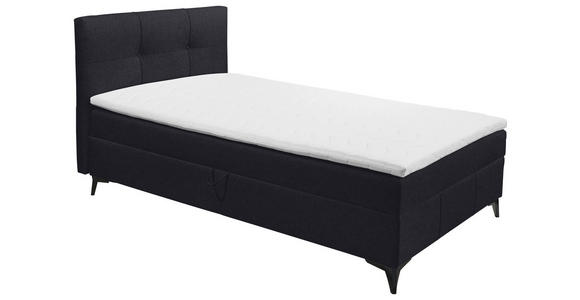 BOXBETT 120/200 cm  in Schwarz  - Schwarz, Basics, Holzwerkstoff/Textil (120/200cm) - Xora