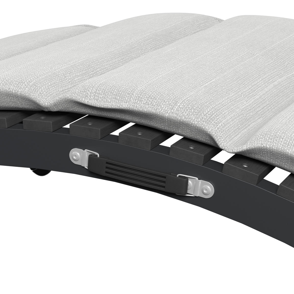 BAŠTENSKA LEŽALJKA  siva, tamnosiva   - tamnosiva/siva, Moderno, metal/tekstil (180/54/70cm) - Bessagi Garden