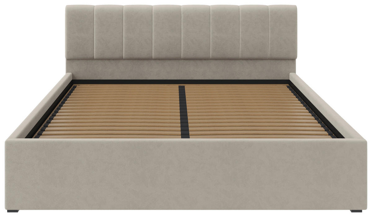 POLSTERBETT 180/200 cm  in Beige  - beige/noir, Design, textile/matière synthétique (180/200cm) - Stylife