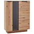 HIGHBOARD 120/154/39 cm - Anthrazit/Buchefarben, Natur, Glas/Holz (120/154/39cm) - Valnatura HIGHBOARD 120/154/39 cm - Anthrazit/Buchefarben, Natur, Glas/Holz (120/154/39cm) - Valnatura