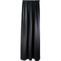 WÄRMESCHUTZVORHANG THERMOVORHANG Verdunkelung 140/245 cm   - Schwarz, Basics, Textil (140/245cm)