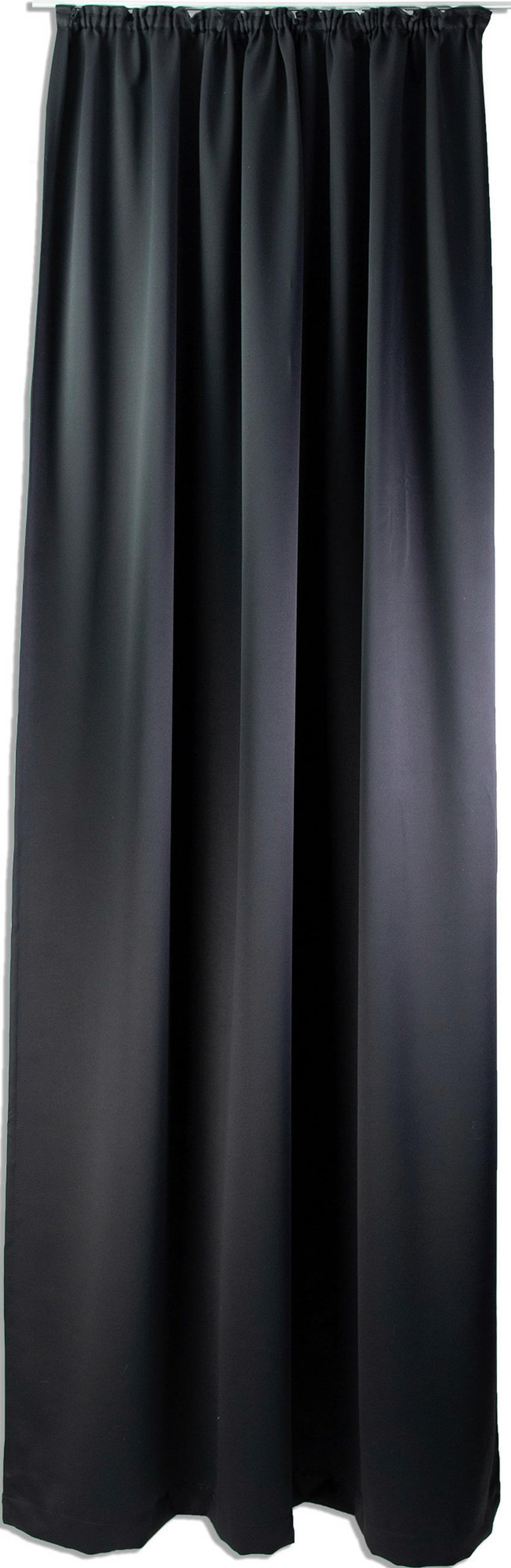WÄRMESCHUTZVORHANG THERMOVORHANG Verdunkelung 140/245 cm   - Schwarz, Basics, Textil (140/245cm)