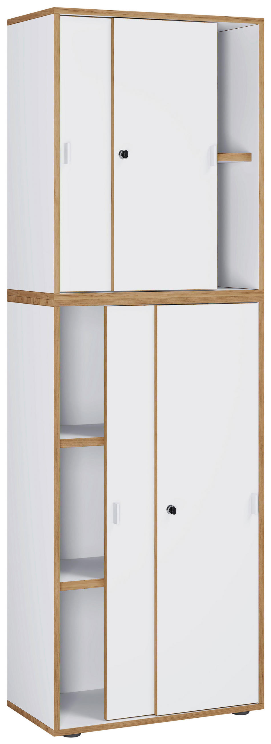 AKTENSCHRANK 60/183/37 cm  - Honigeiche/Weiss, Design, Holzwerkstoff (60/183/37cm) - MID.YOU