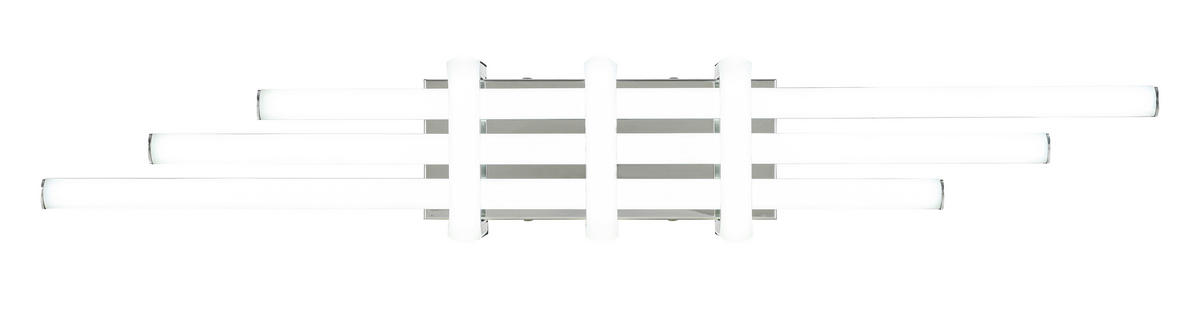 DECKENLEUCHTE 25 W    62/10,5/8 cm  - Chromfarben, Trend, Kunststoff/Metall (62/10,5/8cm) - Collett's Monde
