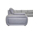 ECKSOFA Grau Struktur  - Chromfarben/Grau, KONVENTIONELL, Textil/Metall (310/280cm) - Carryhome