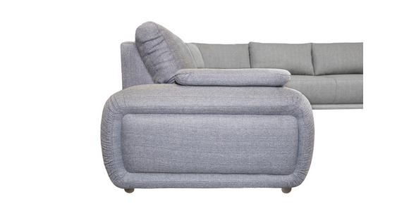 ECKSOFA Grau Struktur - Chromfarben/Grau, KONVENTIONELL, Textil/Metall (310/280cm) - Carryhome