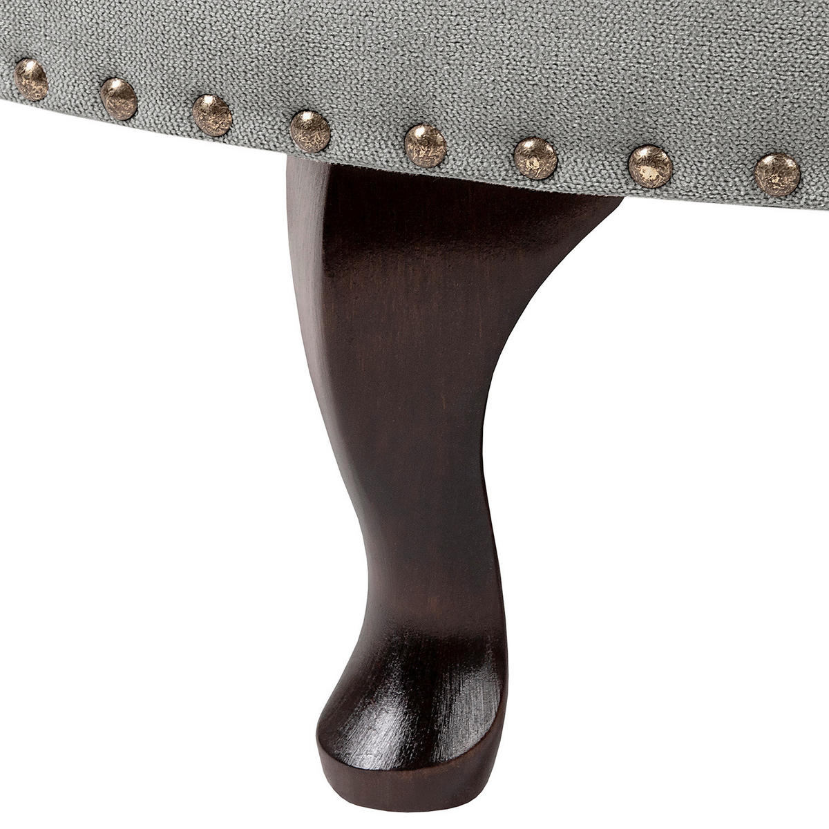 HOCKER Textil Grau  - Braun/Grau, Design, Holz/Textil (80/45/80cm) - Livetastic