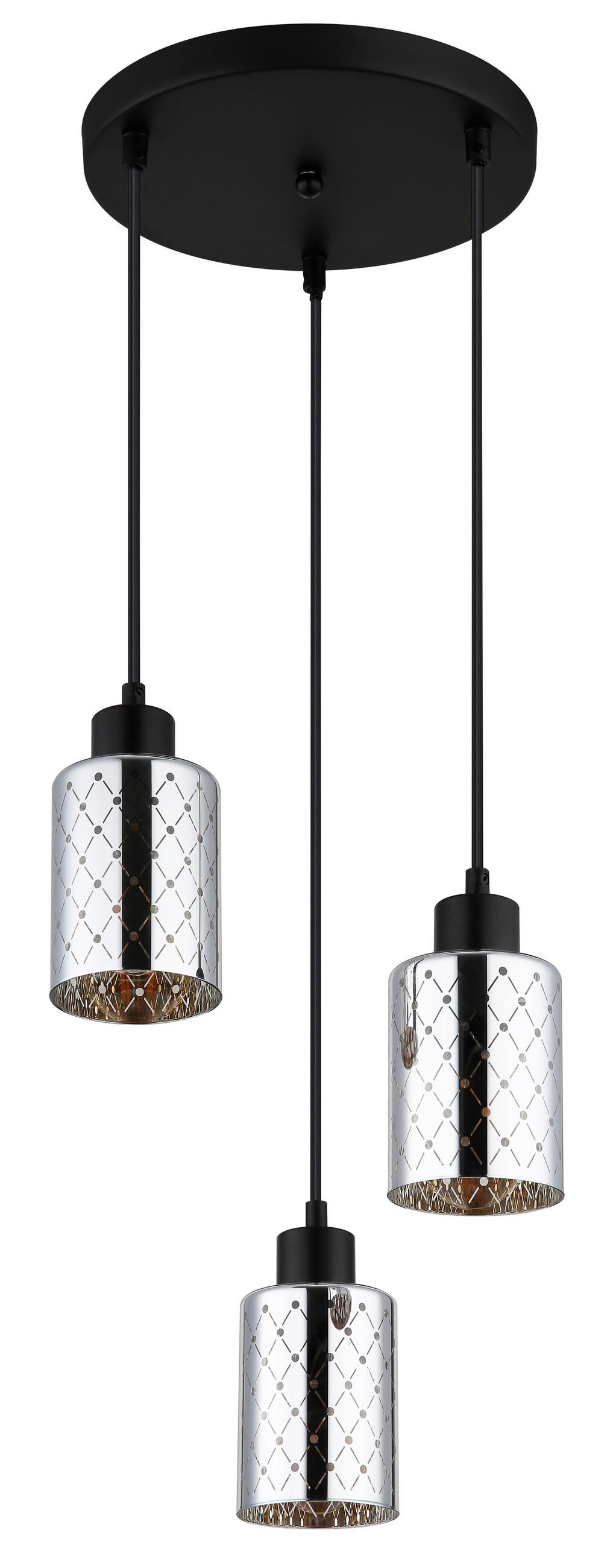 HÄNGELEUCHTE 29/120 cm  - Klar/Chromfarben, Basics, Glas/Kunststoff (29/120cm) - Globo