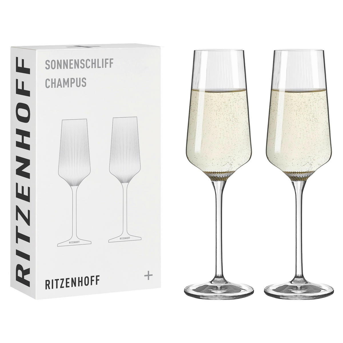 GLÄSERSET Sonnenschliff 2-teilig  - Klar, Design, Glas (6,5/22,5/6,5cm) - Ritzenhoff