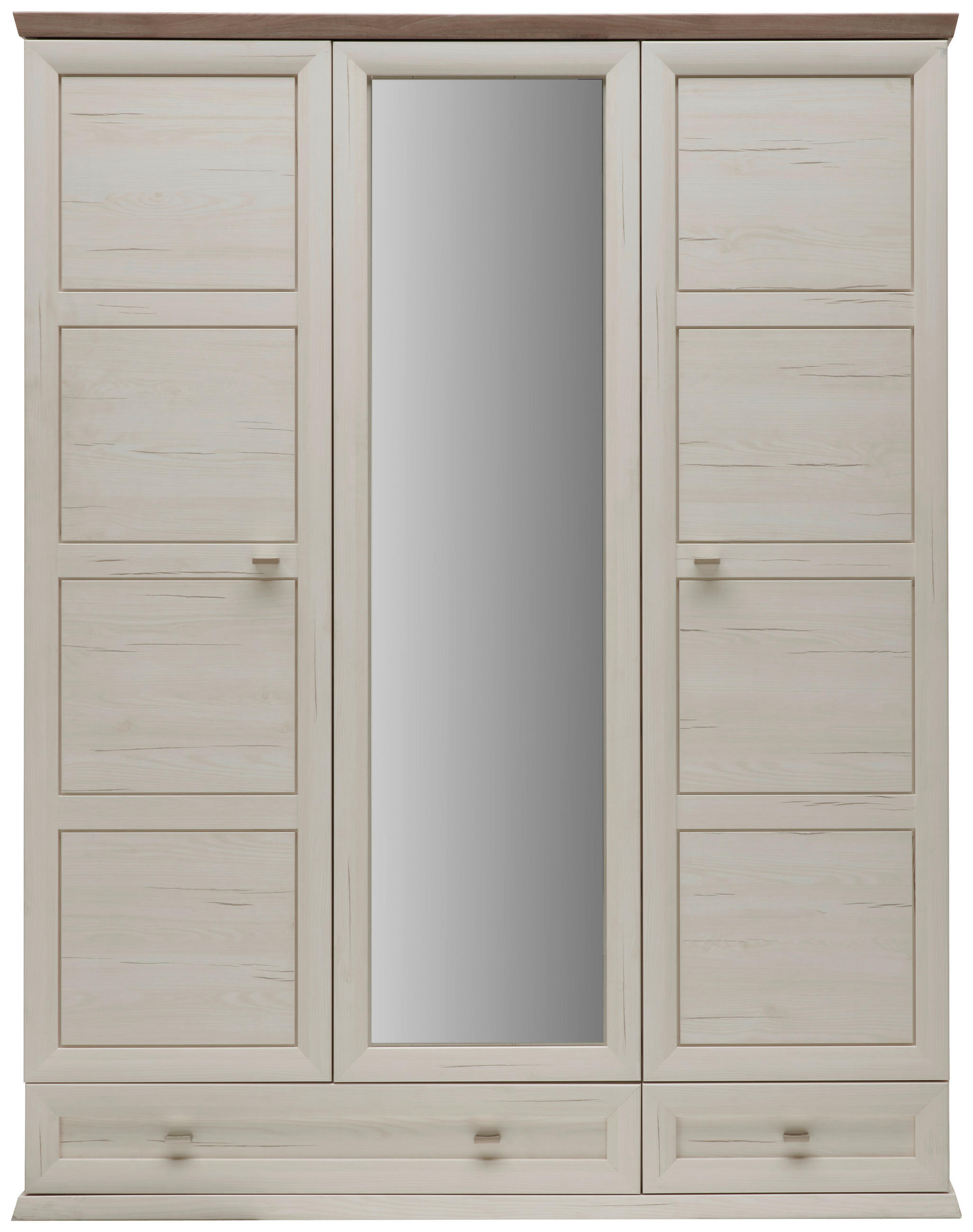 GARDEROBENSCHRANK 154/196,7/60,5 cm  - Hellgrau/Pinienfarben, LIFESTYLE, Glas/Holzwerkstoff (154/196,7/60,5cm) - Hom`in