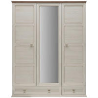 GARDEROBENSCHRANK  in 154/196,7/60,5 cm  - Hellgrau/Pinienfarben, LIFESTYLE, Glas/Holzwerkstoff (154/196,7/60,5cm) - Hom`in