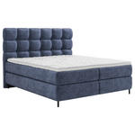 BOXSPRINGBETT 180/200 cm  in Dunkelblau  - Schwarz/Dunkelblau, Trend, Textil/Metall (180/200cm) - Esposa
