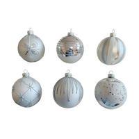 CHRISTBAUMKUGEL 6 cm  - Silberfarben/Weiß, LIFESTYLE, Glas/Kunststoff (6cm) - X-Mas