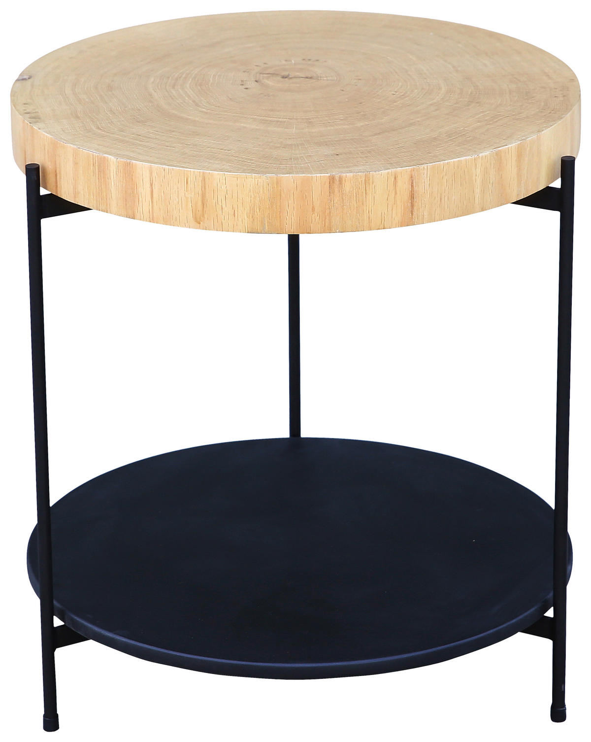 BEISTELLTISCH in Holz, Metall, Holzwerkstoff 50/50/55 cm  - Eichefarben/Schwarz, Natur, Holz/Holzwerkstoff (50/50/55cm) - Waldwelt