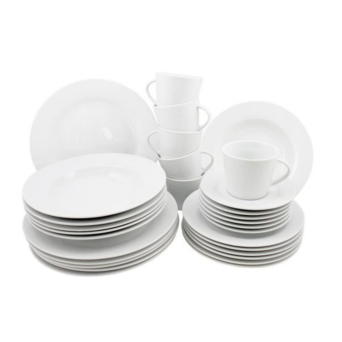 FARFURIE ADÂNCĂ 23,5 cm  - alb, Basics, ceramică (23,5cm) - Novel