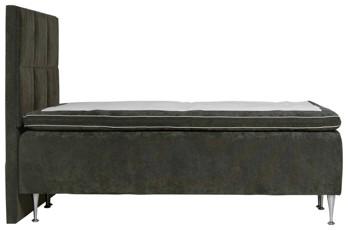 KONTINENTALSÄNG  i antracit  - silver/antracit, Klassisk, metall/trä (180/200cm) - Niels Andersson