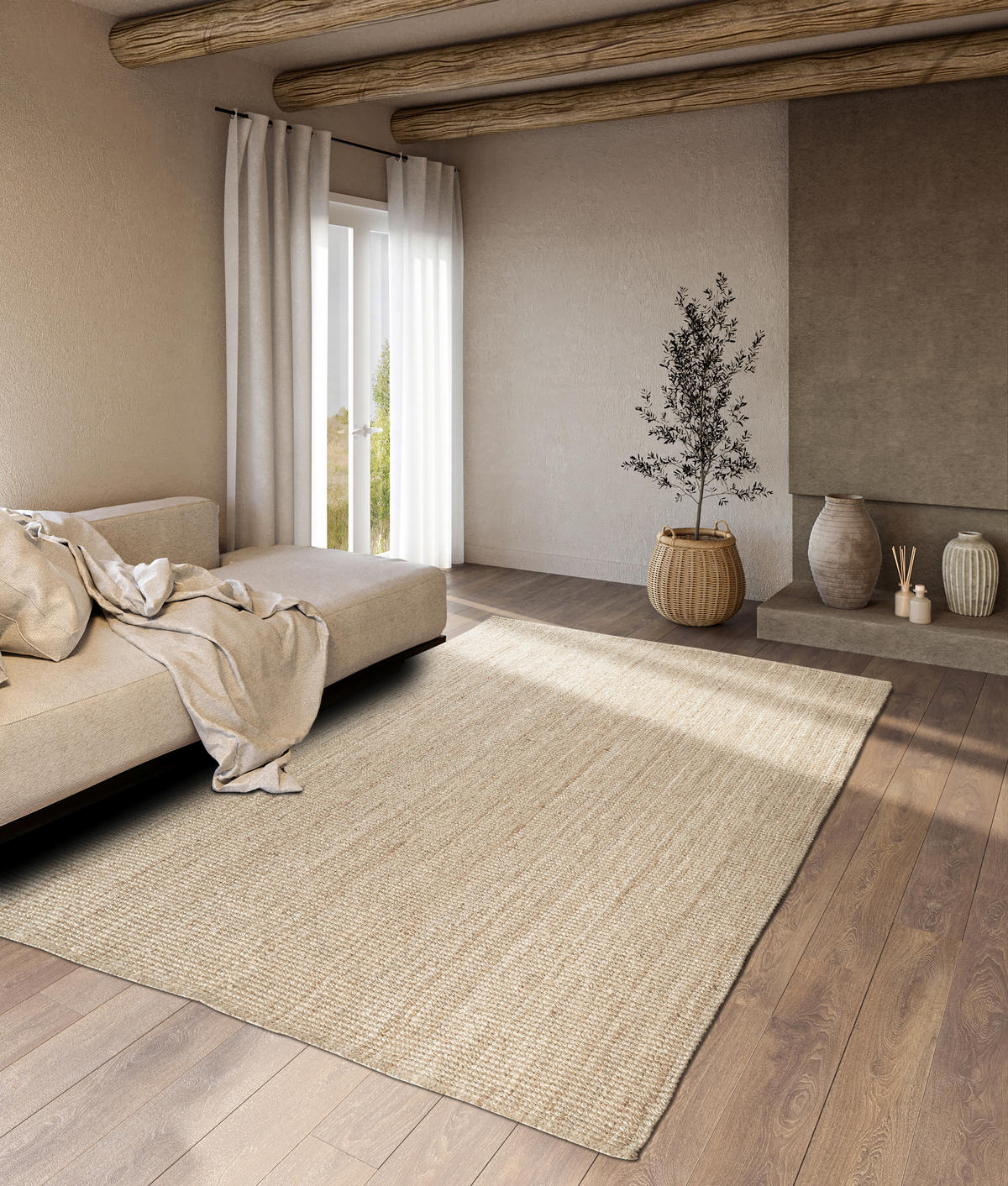 JUTETEPPICH 200/290 cm Kollektion 1791 Creme rechteckig  - Creme, Basics, Textil (200/290cm) - Villeroy & Boch