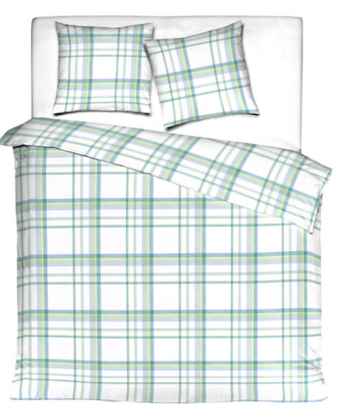 ÁGYNEMŰHUZAT-GARNITÚRA  - világoskék/világoszöld, Basics, textil (140cm) - MISTRAL