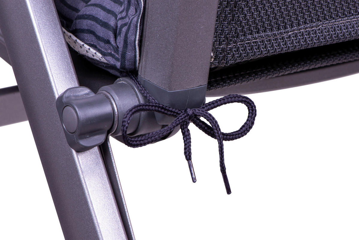 SESSELAUFLAGENSET in Anthrazit Schriftzug  - Anthrazit, Basics, Textil (50/7/100cm)