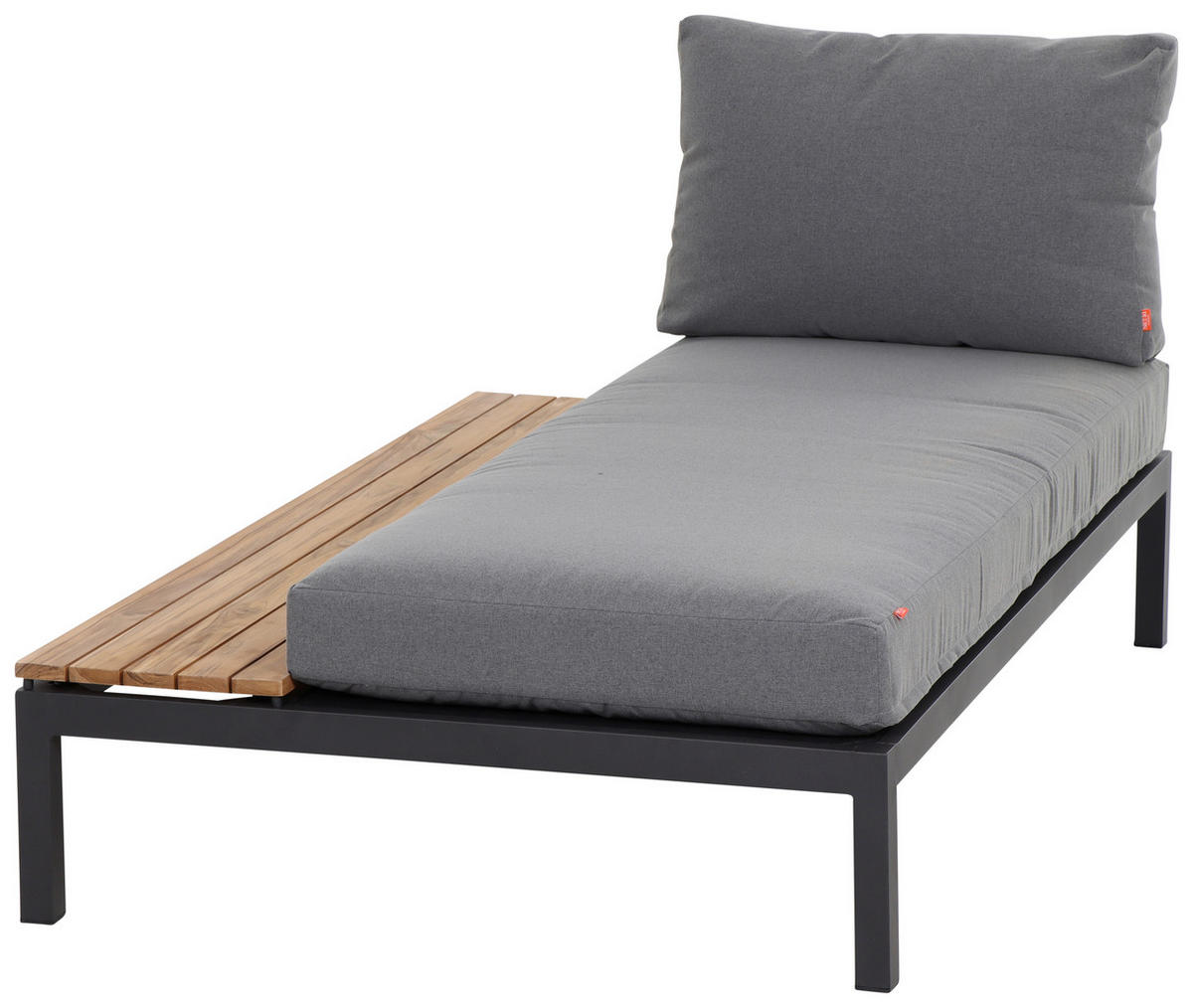 LOUNGEBETT  - Anthrazit/Grau, KONVENTIONELL, Holz/Textil - Siena Garden
