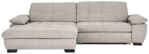 ECKSOFA in Webstoff Beige  180/265 cm  - Beige/Schwarz, Design, Textil/Metall (180/265cm) - Carryhome