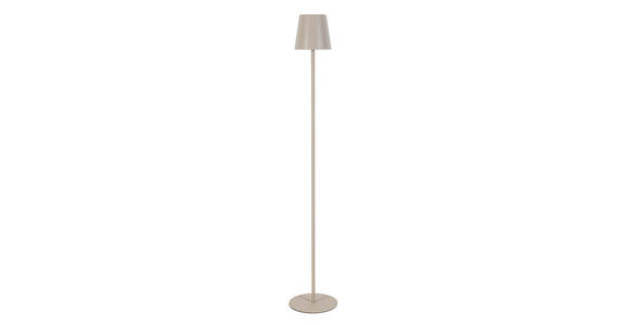 AKKU-STEHLEUCHTE 22/130 cm - Sandfarben, Design, Kunststoff/Metall (22/130cm) - Novel